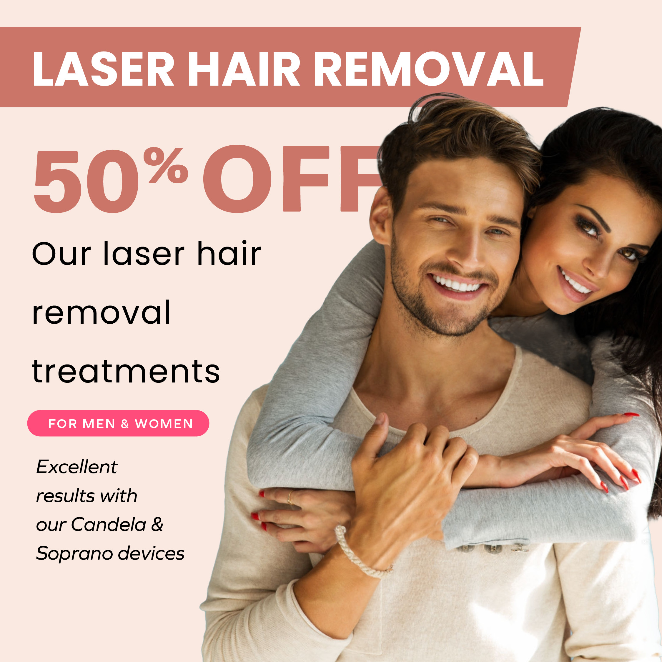 Laser hair removal HALF PRICE